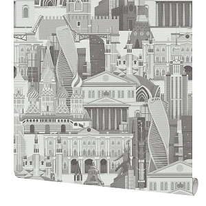 Обои бумажные Московская обойная фабрика Россия черно-белые 0.53 м 6377-5